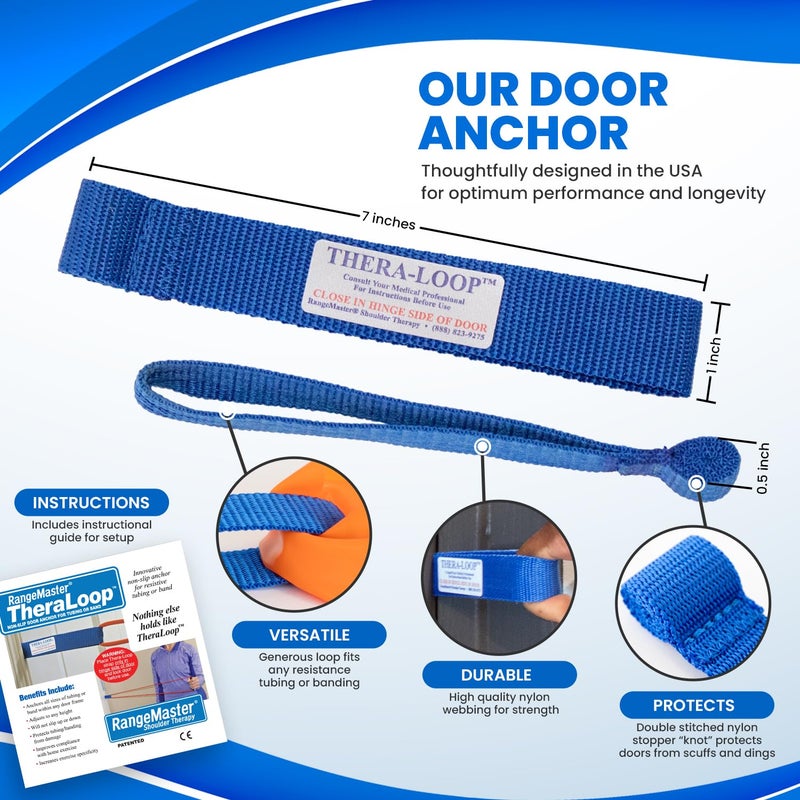 RangeMaster Thera-Loop Banding & Tubing Door Anchors â”‚ Non-Slip â”‚ Complements Exercise Bands or Tubes â”‚ Great for Exercising and Strengthening Activities | Multi-Purposes Door Anchors | 50 pack - Image 2